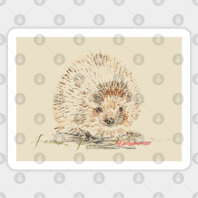 Hedgehog Sticker by jellygnomes